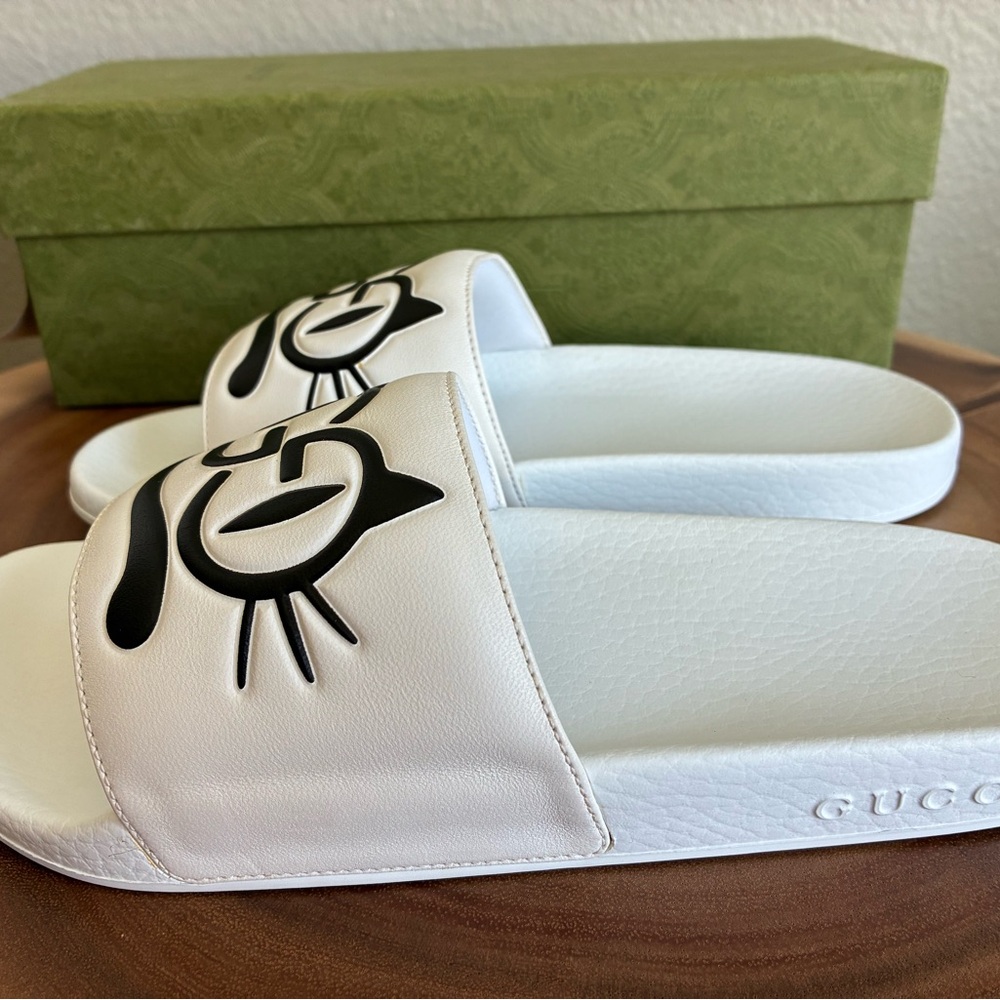 Womens Gucci Slides Interlocking G Cat Eye Size 9 - Picture 2 of 4